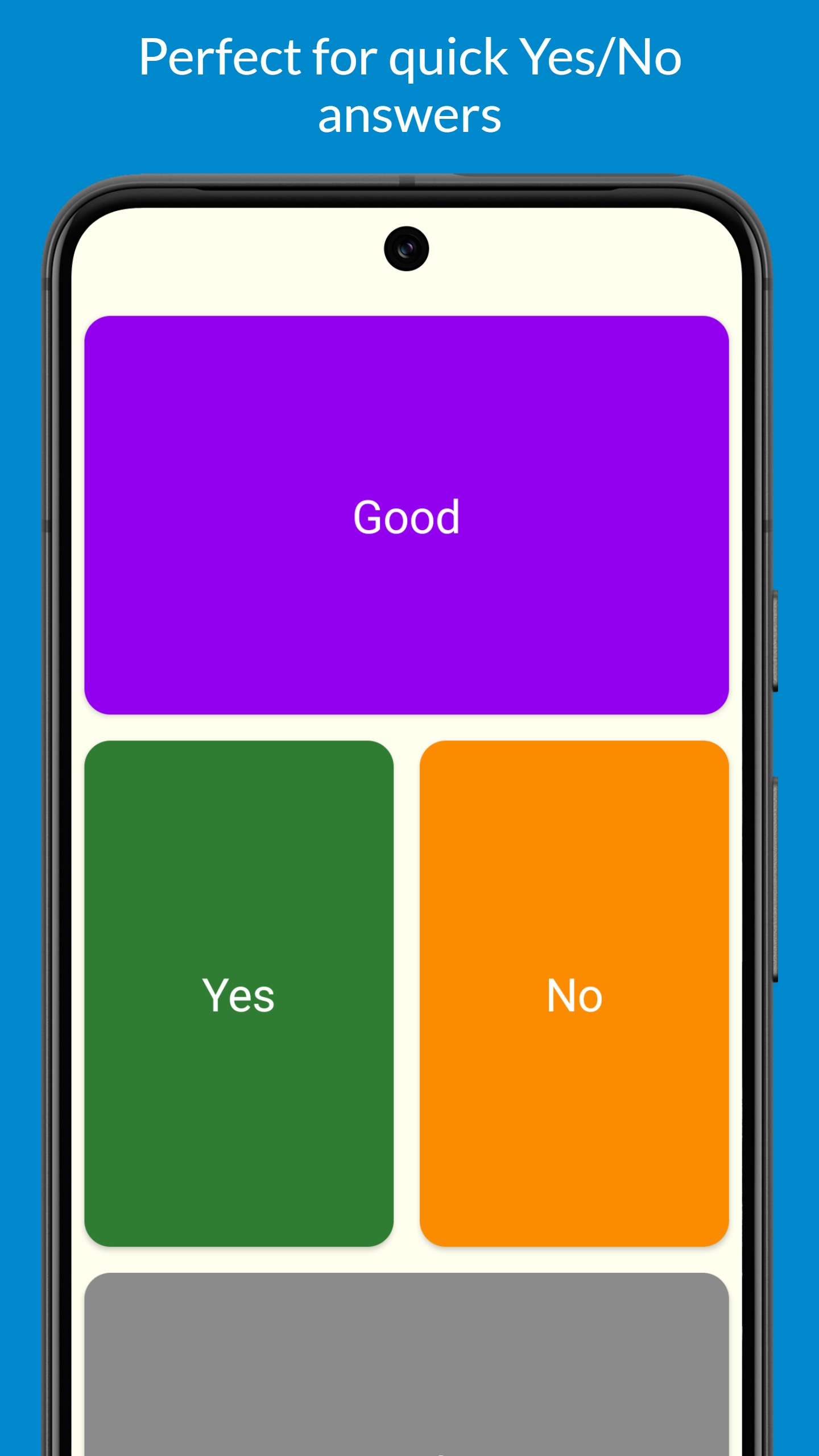 Talking Buttons on Android: communication board screen (3 of 8).